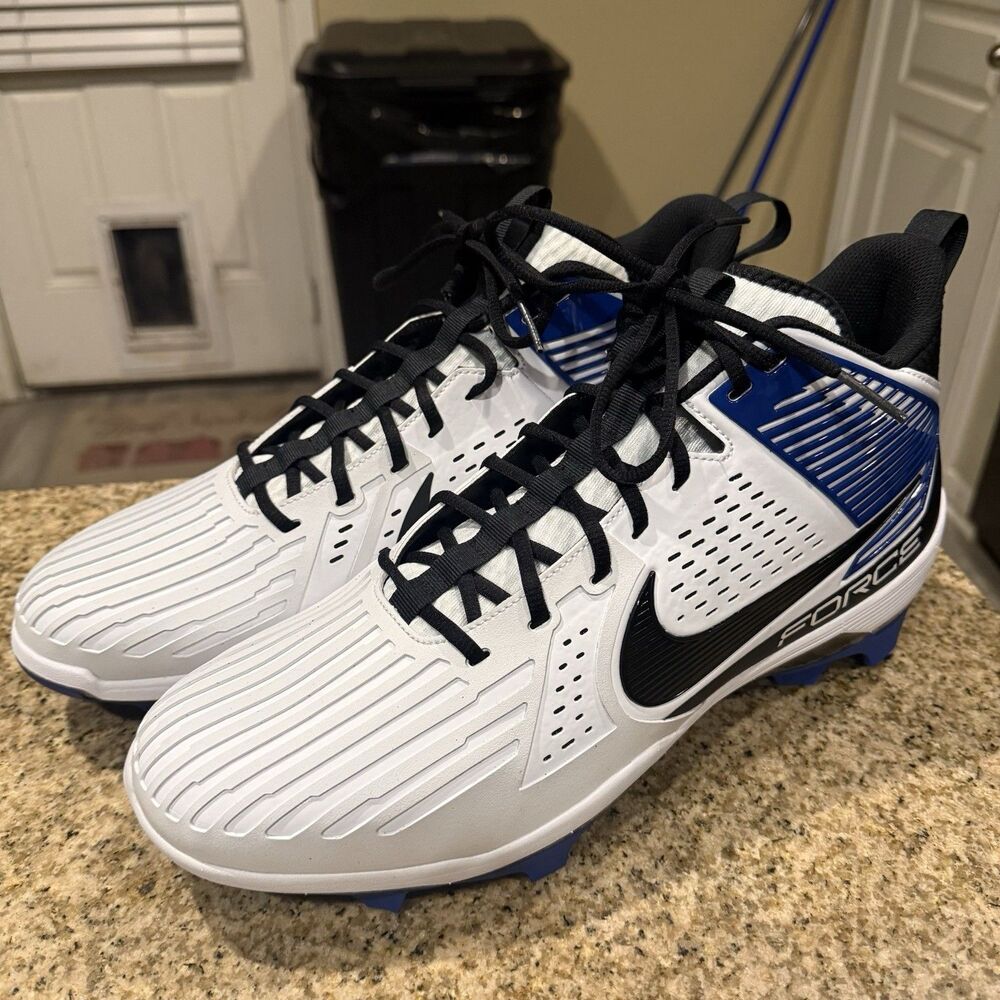 BRAND NEW Nike Force Savage Pro 3 Men's Size 16 Cleats White/Blue DA5453-110